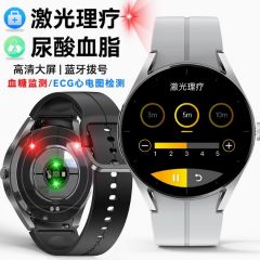 美国进口通用级激光理疗精准无创测血糖尿酸智能手环手表蓝牙通话监测血压心率血氧心电图远程报警睡眠运动步